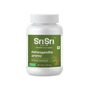 10x60tab Sri Sri Ashwagandha - Stress Reliever, 600 Tabs 500mg Long Expiry