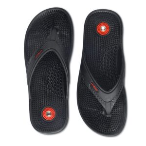 Essentials Acupressure Slippers for Men (10, Black)