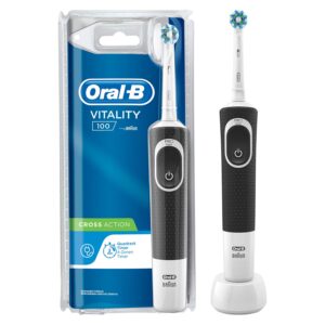 Oral B Vitality 100 Black Criss Cross Electric Rechargeable Toothbrush Powered