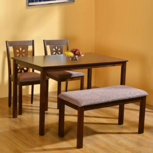 4 Seater Dining Table Set in Antique Cherry Colour