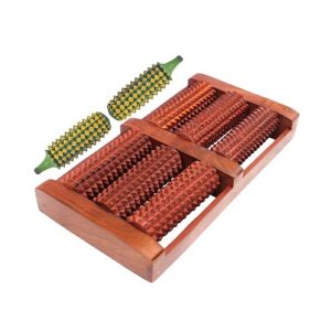 Accupressure six roller massager with karela set of 2 /hands and foot care/mind and foot Massager for Body Stress/Acupressure Feet cum Mind Care