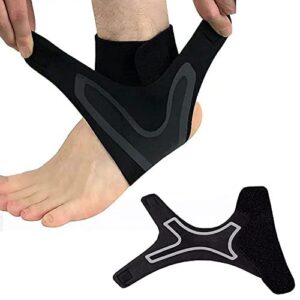 Adjustable Elastic Ankle Sleeve Elastic Ankle Brace Guard Foot Support Sports, Breathable Neoprene Adjustable Compression Ankle Support Stabilizer for Ankle Sprain Tendon (XL, Left)