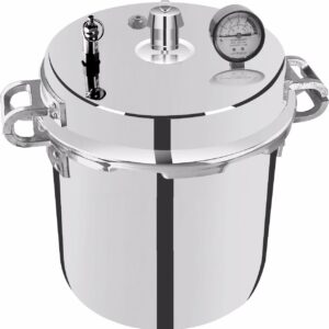 Commercial Hard Anodized Aluminum Handi Pressure Cooker - (Silver, 40 L)