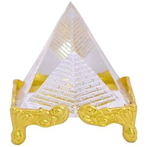 Crystal Feng Shui Pyramid for Positive Energy, Vastu Correction, Good Luck and Prosperity