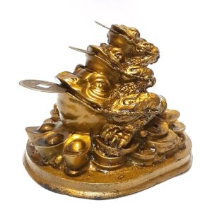 Feng Shui Frog Coin Decorative Showpiece for Lucky Charm/Prosperity/Home,Office