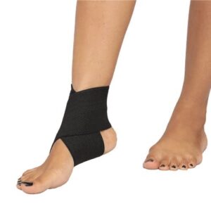 Foot and Ankle Support Compression Brace for Injuries, Pain Relief, Sprained Ankle & Recovery | Ankle Protection Guard | Ankle Band For Men & Women, Set of 1-Black