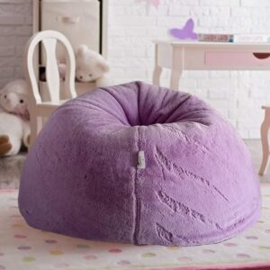 Furry Bean Bag Couch Sofa for Living Room Latest Styled Bean Bag Purple Color Bean (Adults XXXL Size Without Beans)