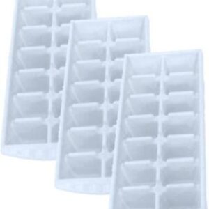 Ice Cube Tray for Freezer ,14 Cube,White, 3 Pieces