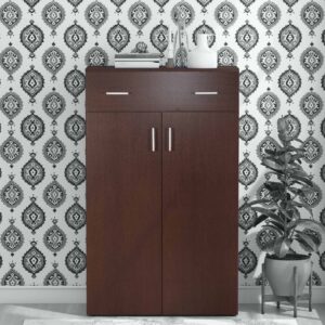 Kenta Shoe Rack In Columbia Walnut Finish