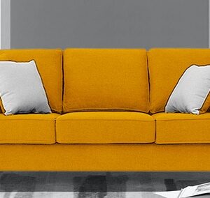 3 Seater Sofa In Yellow Colour