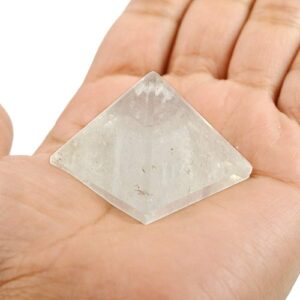 Natural Clear Quartz Pyramid for Reiki Healing and Crystal Healing Stone Pyramid Size 30-35 mm Approx (Color : Clear) Pack of 1 pc
