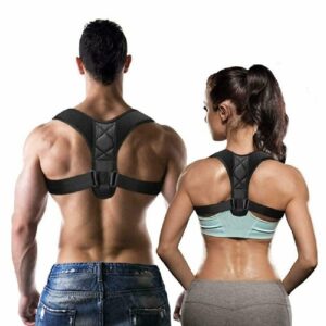 Neoprene Adjustable Pain Relief Back Support Posture Corrector Belt for Men and Women Shoulder Support - Free-Size