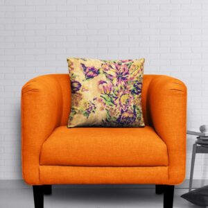 1 Seater Sofa In Orange Colour