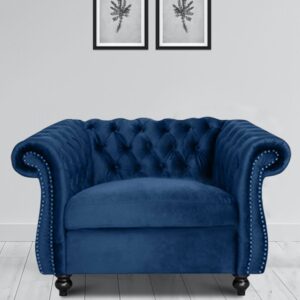 1 Seater Sofa In Navy Blue Colour