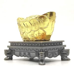 Plus Value Feng Shui Ingot Chinese Golden Boat Wealth Symbol