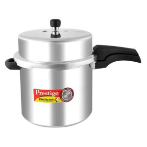 Prestige Deluxe Plus Induction Base Aluminium Pressure Cooker, 12 Litres
