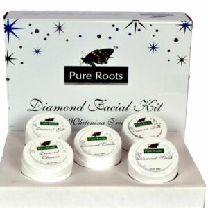 Pure Roots Diamond Facial Kit Skin Whitening Herbal Facial Kit 100 gram