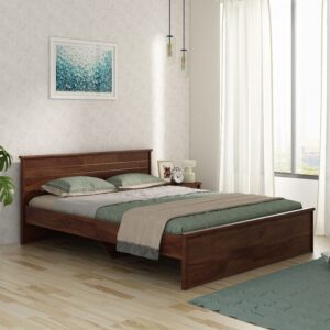 Queen Size Bed in Melamine Finish