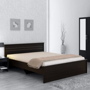 Queen Size Bed in Natural Wenge Finish