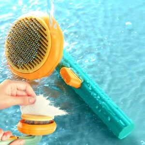 Self-Cleaning Dog & Cat Comb - Pet Hair Remover Grooming Comb with Switch & PAIN - FREE Slickers