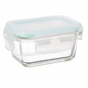 Signoraware Lock 'N' Store High Borosilicate Bakeware Container Safe Glass Container Rectangular, 150ml 1pc