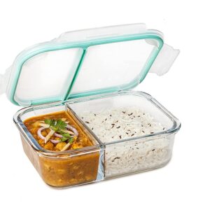 Signoraware Slim High Borosilicate Bakeware Safe Glass Small Lunch Box, 600 ML, Clear