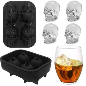 Silicone Skull Ice Tray Four Even Silicone Ice Cube Tray Tools Homemade Icing Cube Mold Creative Ice Making Box