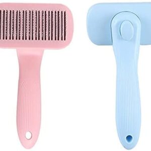 Steel Wire Needle Retractable Brush, Self-Cleaning Slicker Brush, for Pet Grooming