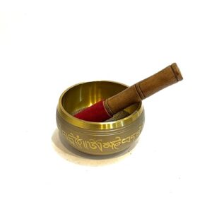 Tibetan Singing Bowl Antique Mantra Singing Bowl -Meditation Singing Bowl With Mallet, Spiritual Healing, Meditation Singing Bowls For Beginners Sound Bowl For Yoga