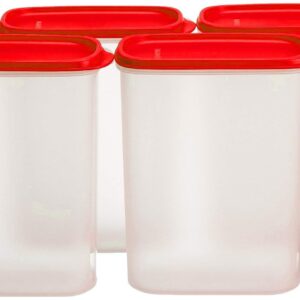 Tupperware New Smart Saver Plastic Container Set, 2.3 Litres, Set of 4, Transparent