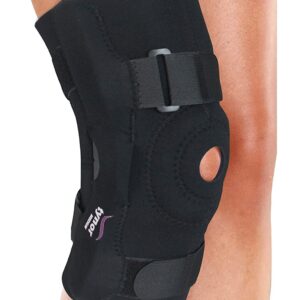 Tynor Knee Wrap Hinged (Neo), Black, Large, 1 pc