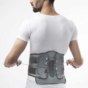Tynor Lumbo Lacepull Brace, Grey, Universal Size, 1 pc