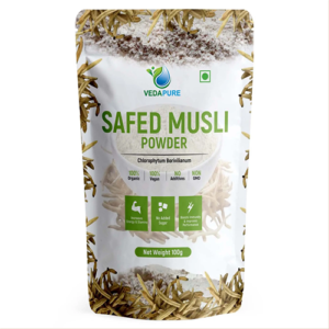 Vedapure Natural & Pure Safed Musli Powder Supports Vigor & Vitality 100g
