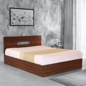 Walnut Finish Queen Size Bed