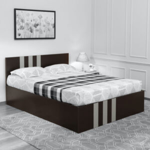 Wenge Finish Queen Size Bed with Box Storage