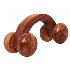 Wooden Massager, Acupressure Roller Massager, Pain Relief Item 4 Ball Rose Wood Sheesham