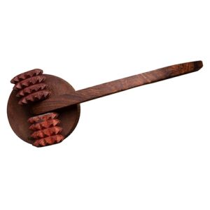 Wooden roller with spikes for Body, Stress, Acupressure, pain relief Massager (Brown)