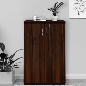 Moonstone 2 door Shoe Cabinet in Dark Walnut Colour
